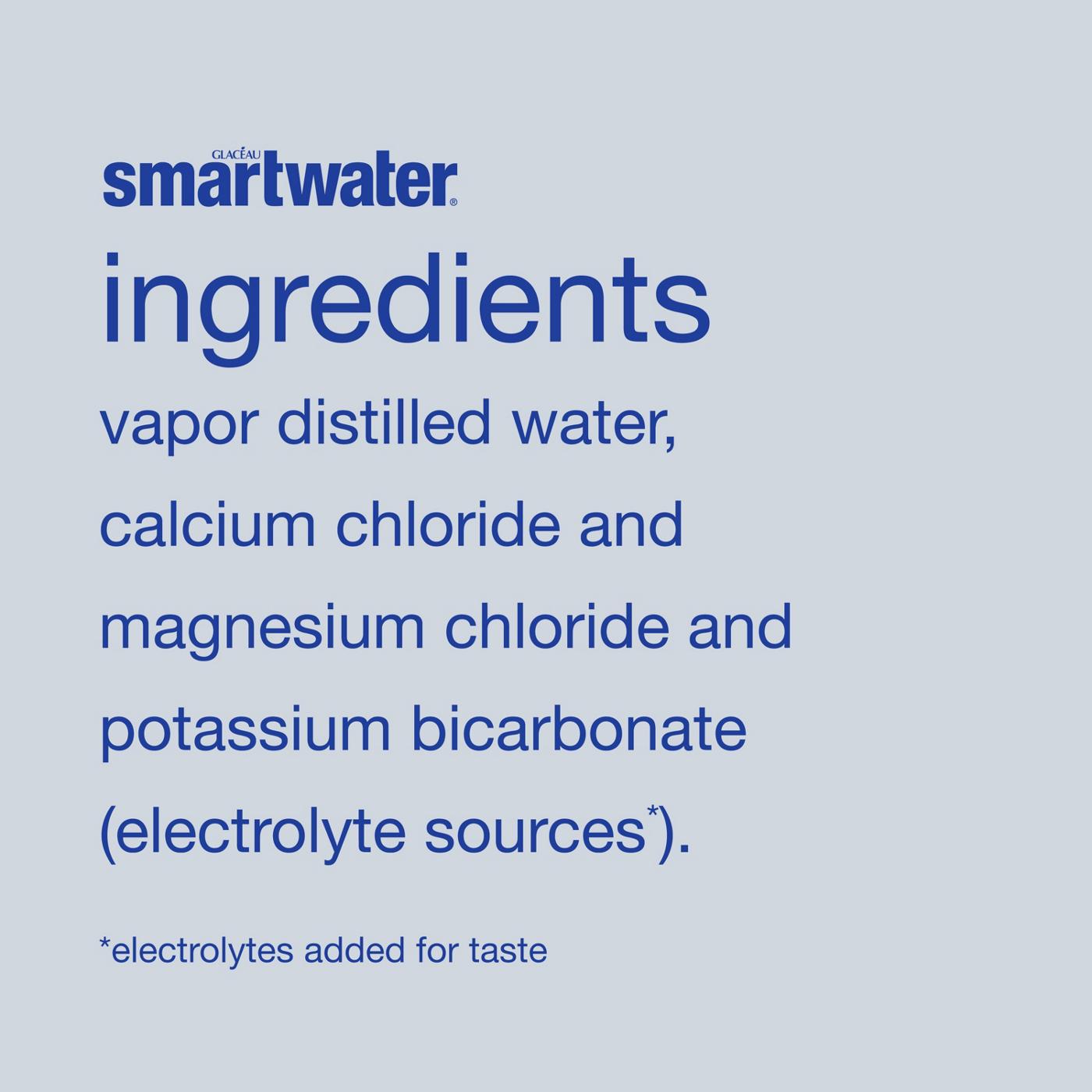 Glaceau Smartwater Vapor Distilled Electrolyte Water; image 3 of 5