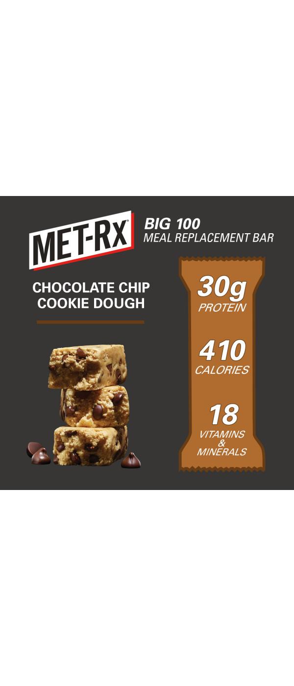 MET-Rx 30g Protein Meal Replacement Bar - Chocolate Chip Cookie Dough; image 5 of 6