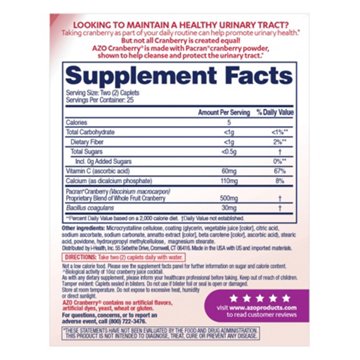Azo Cranberry Tablets, 50 ct