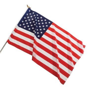 Seasonal Designs Poly/Cotton American Flag Kit, 3' x 5'