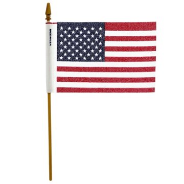 Seasonal Designs US Polycotton Hand Flag, 4" x 6"