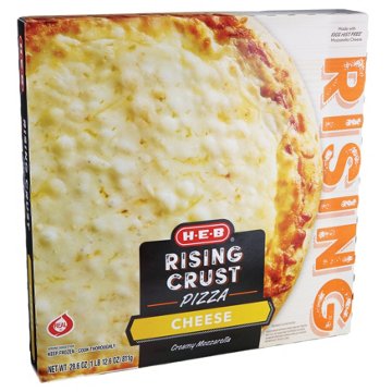 H-E-B Rising Crust Frozen Pizza - Cheese, 28.6 oz