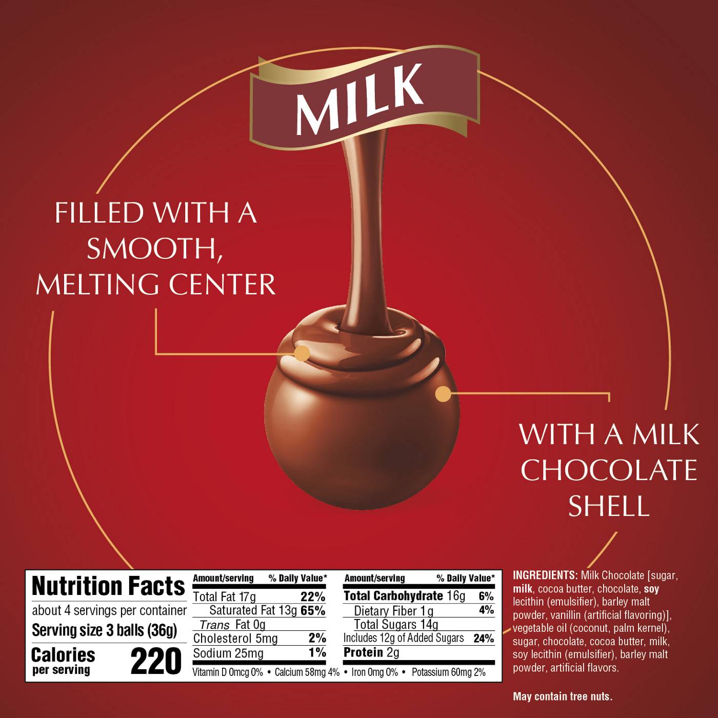 Lindt Lindor Milk Chocolate Truffles; image 6 of 7