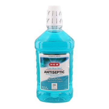 H-E-B Antiseptic Mouthwash – Cool Blue Mint, 50.7 oz