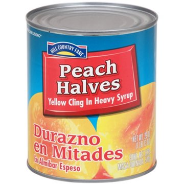 Hill Country Fare Peach Halves - Heavy Syrup, 29 oz