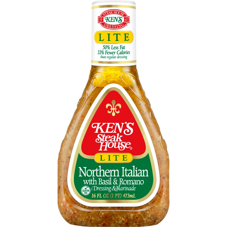 Ken's Steak House Lite Northern Italian with Basil & Romano Dressing