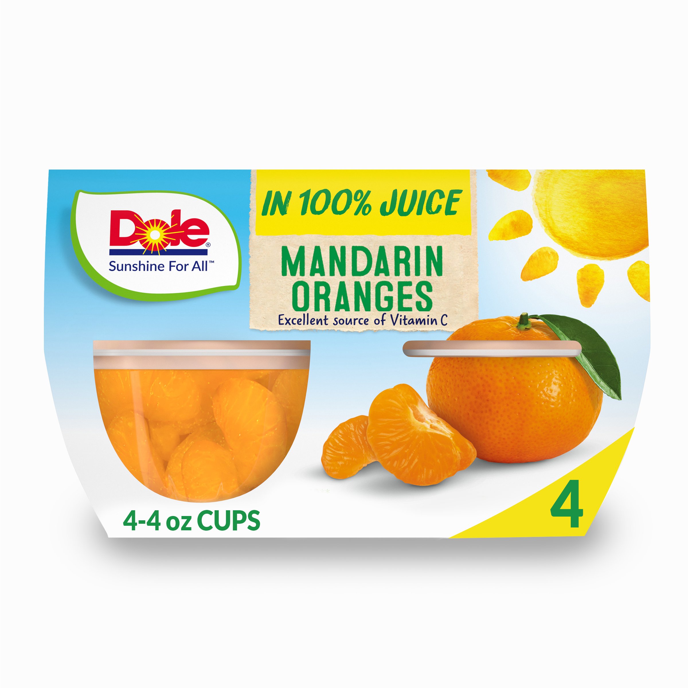 Dole Fruit Bowls Mandarin Oranges In