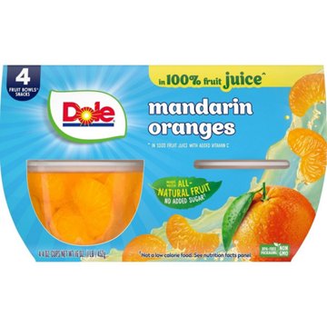 Dole Fruit Bowls - Mandarin Oranges in 100% Juice, 4 ct