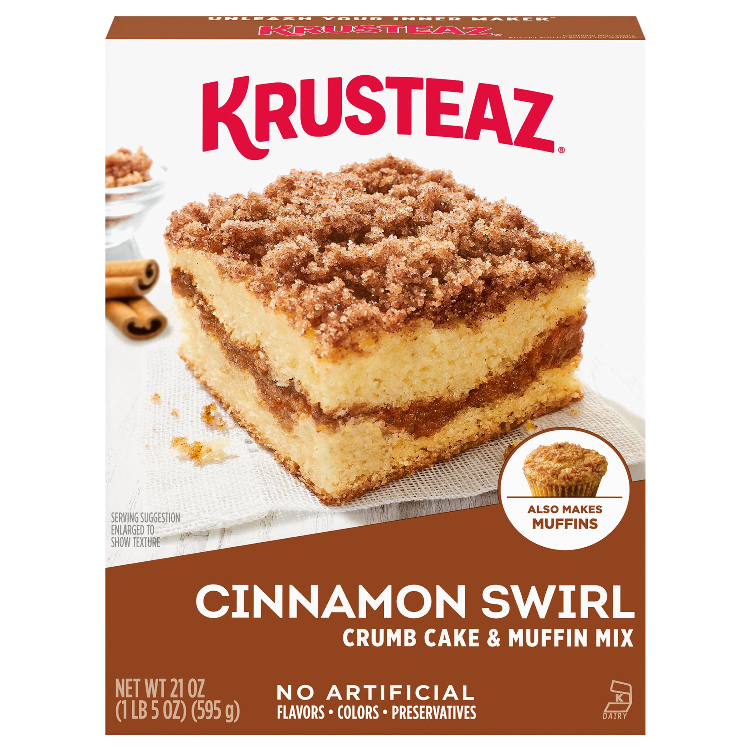 Krusteaz Cinnamon Swirl Crumb Cake & Muffin Mix Shop Baking mixes at