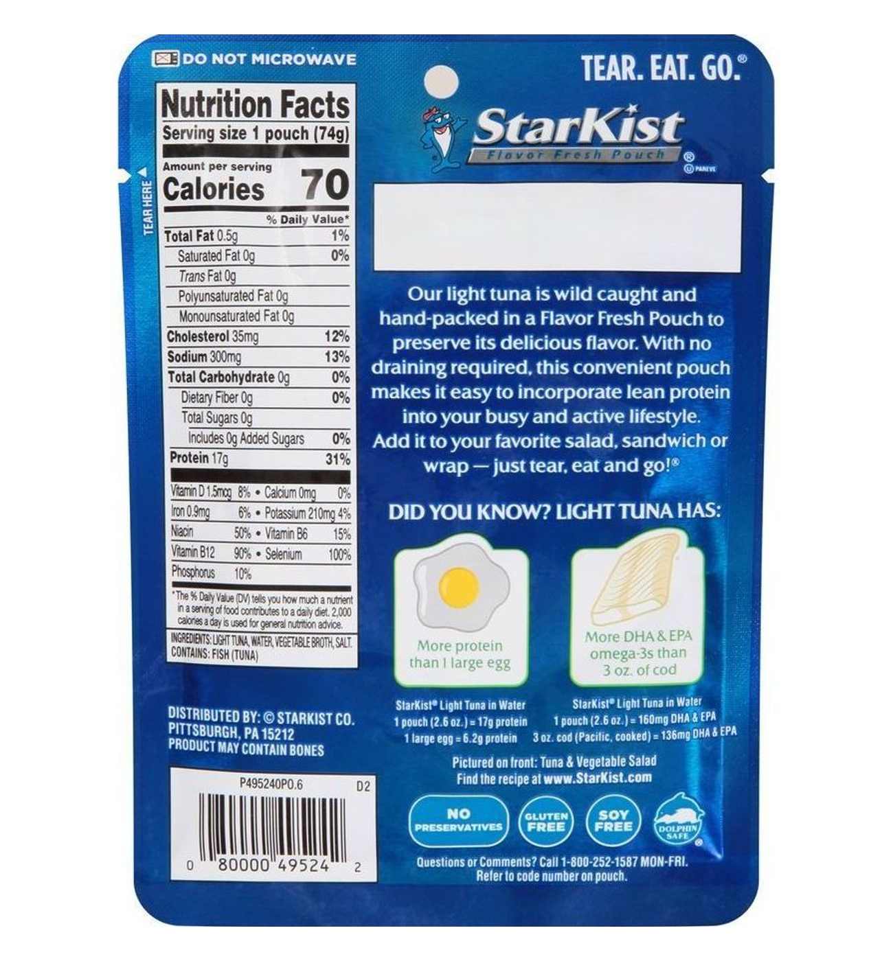 StarKist Chunk Light Tuna in Water Pouch; image 3 of 3