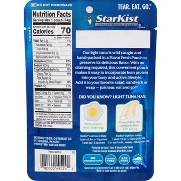 StarKist Chunk Light Tuna in Water Pouch, 2.6 oz
