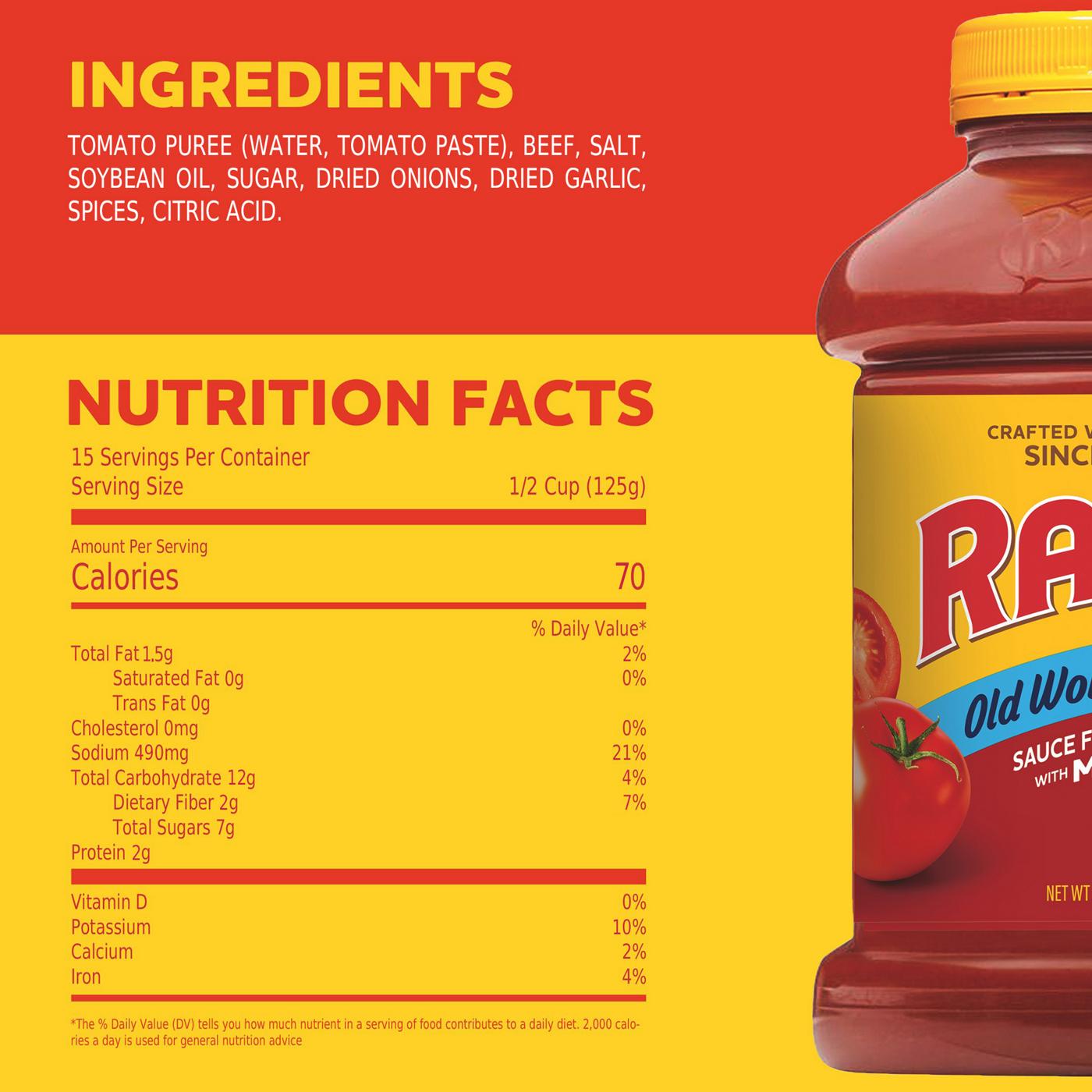 Ragu Old World Style Sauce Flavored with Meat; image 2 of 8