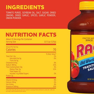 Ragu Old World Style Traditional Sauce, 66 oz