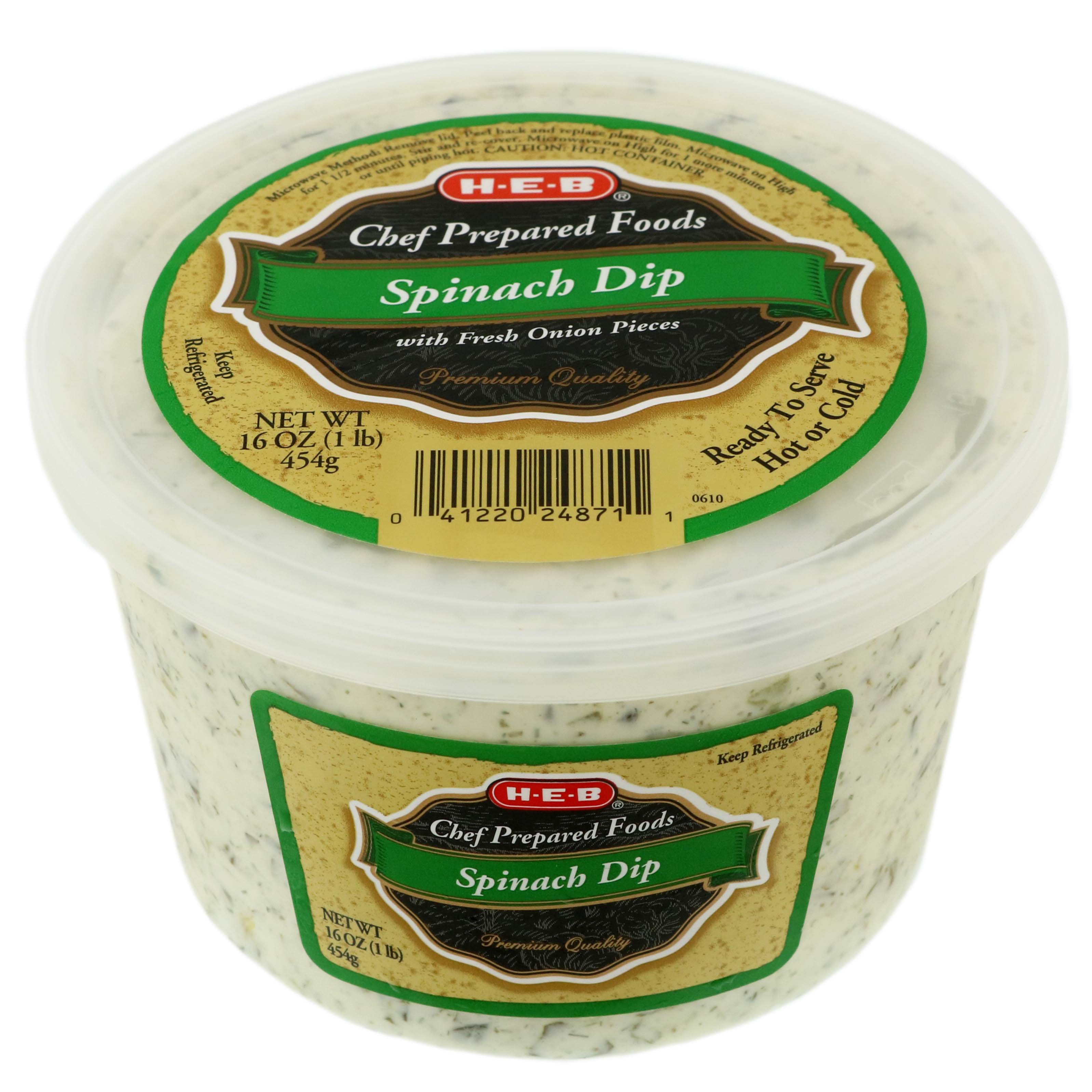 H-E-B Chef Prepared Spinach Dip - Shop Dip At H-E-B