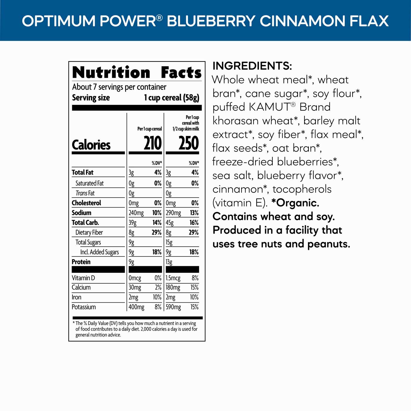 Nature's Path Optimum Power Blueberry Cinnamon Flax Cereal; image 4 of 6