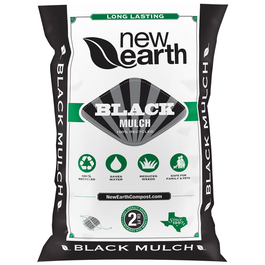 New Earth Black Mulch Shop Soil & Mulch at HEB