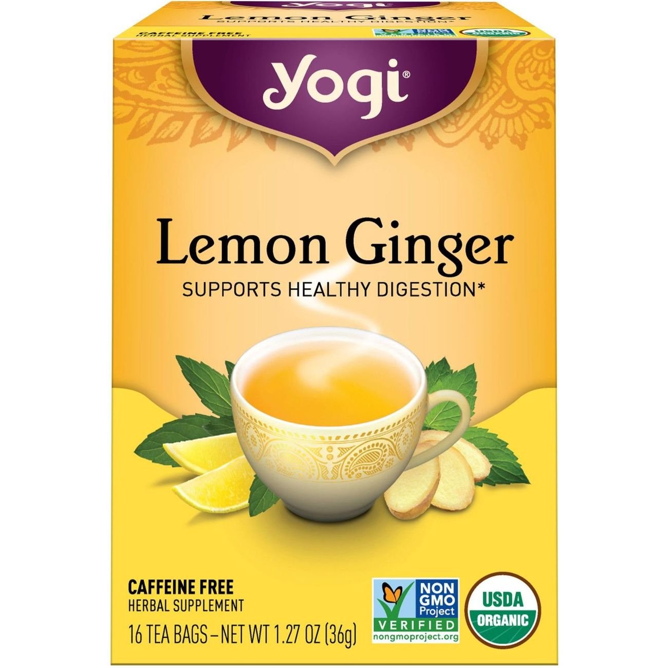 Yogi Lemon Ginger Tea Bags Shop Tea at HEB
