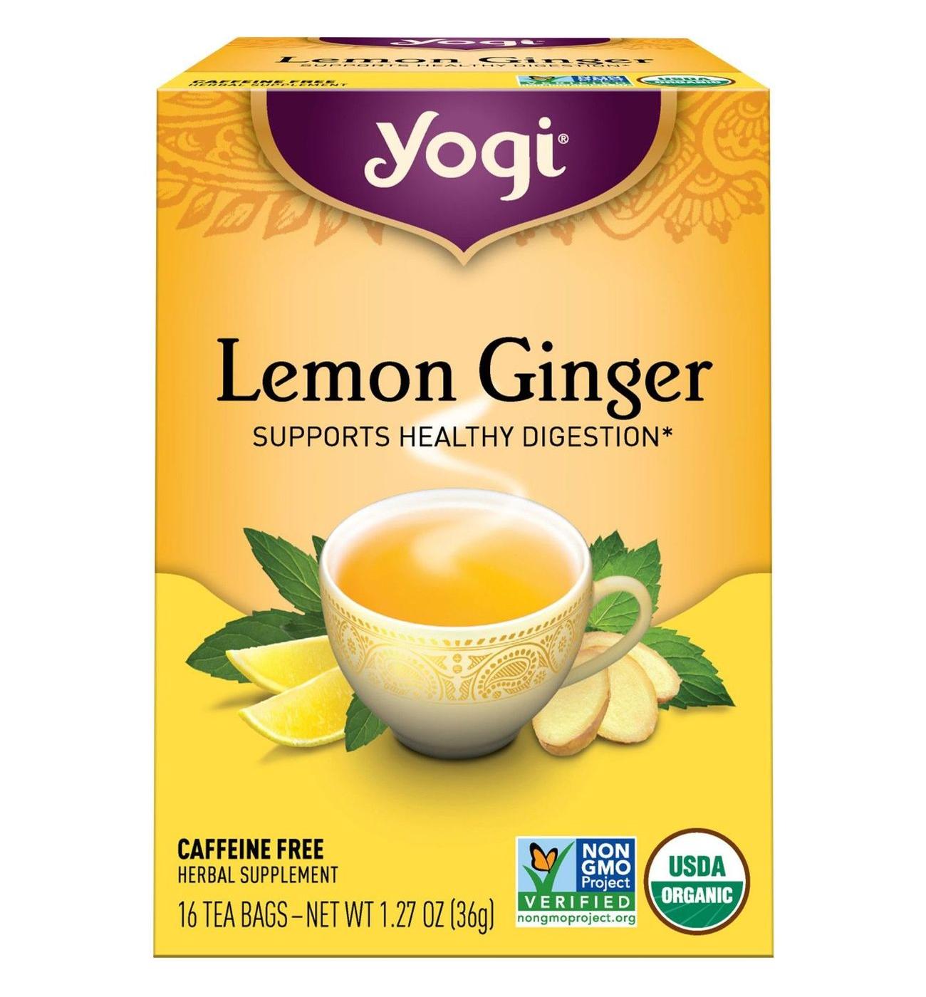 Yogi Lemon Ginger Tea; image 1 of 5