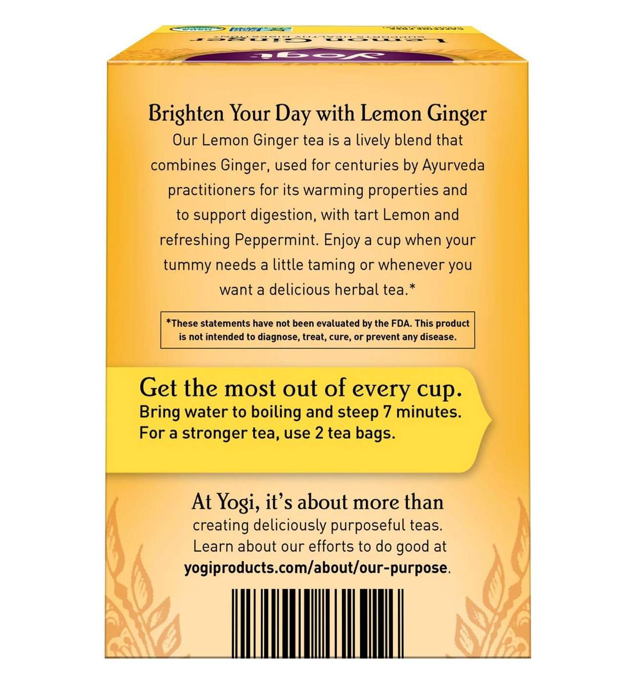 Yogi Lemon Ginger Tea; image 2 of 5
