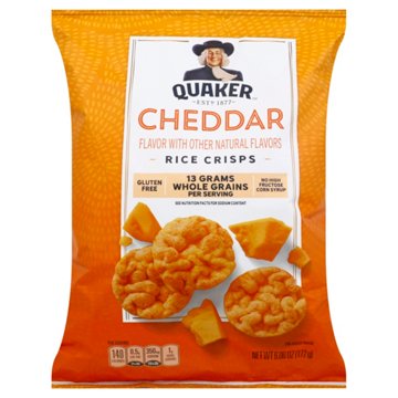 Quaker Cheddar Rice Crisps, 6.06 oz
