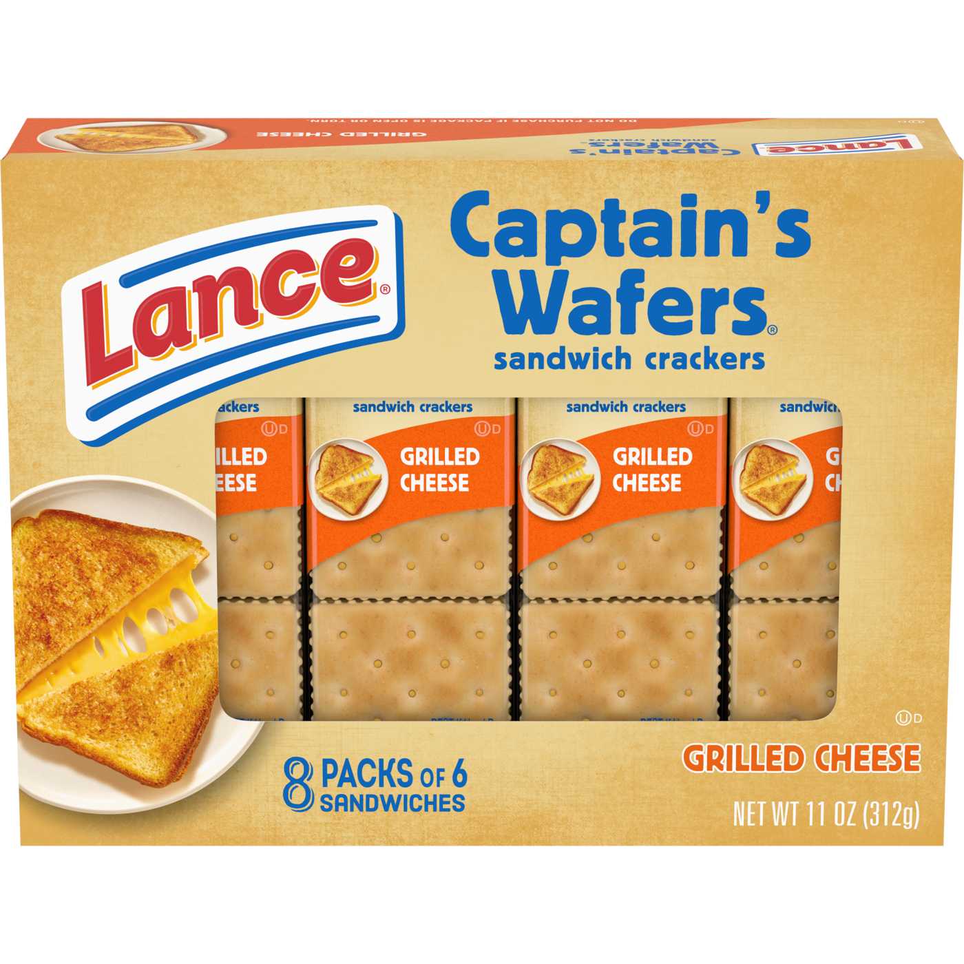 Lance Captain's Grilled Cheese Sandwich Crackers; image 1 of 10