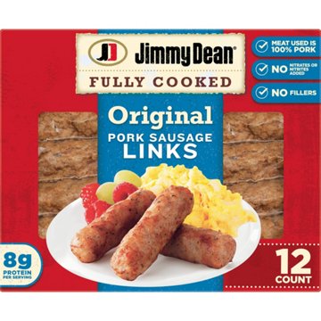 Jimmy Dean Fully Cooked Pork Breakfast Sausage Links - Original, 12 ct