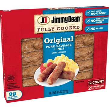 Jimmy Dean Fully Cooked Pork Breakfast Sausage Links - Original, 12 ct