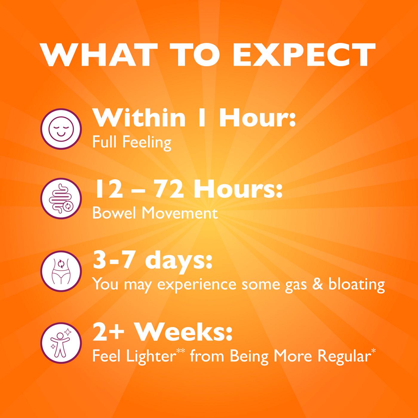 Metamucil 4-in-1 Psyllium Husk Fiber Supplement, Pant-Based & Sugar-Free, Daily Fiber Powder for Digestive Health, Orange Flavor; image 6 of 10