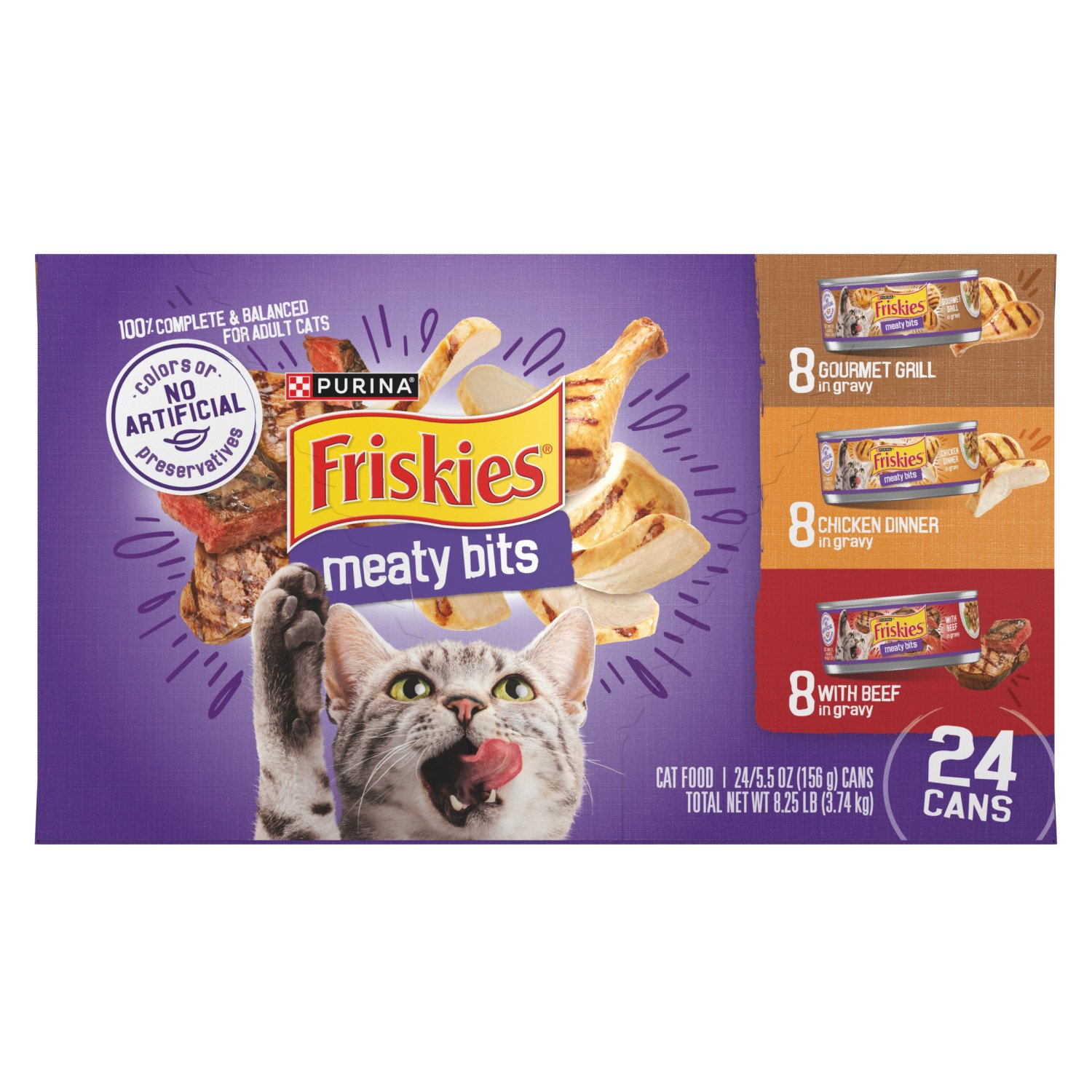 Friskies Purina Friskies Gravy Wet Cat Food Variety Pack, Meaty Bits Shop Food at HEB