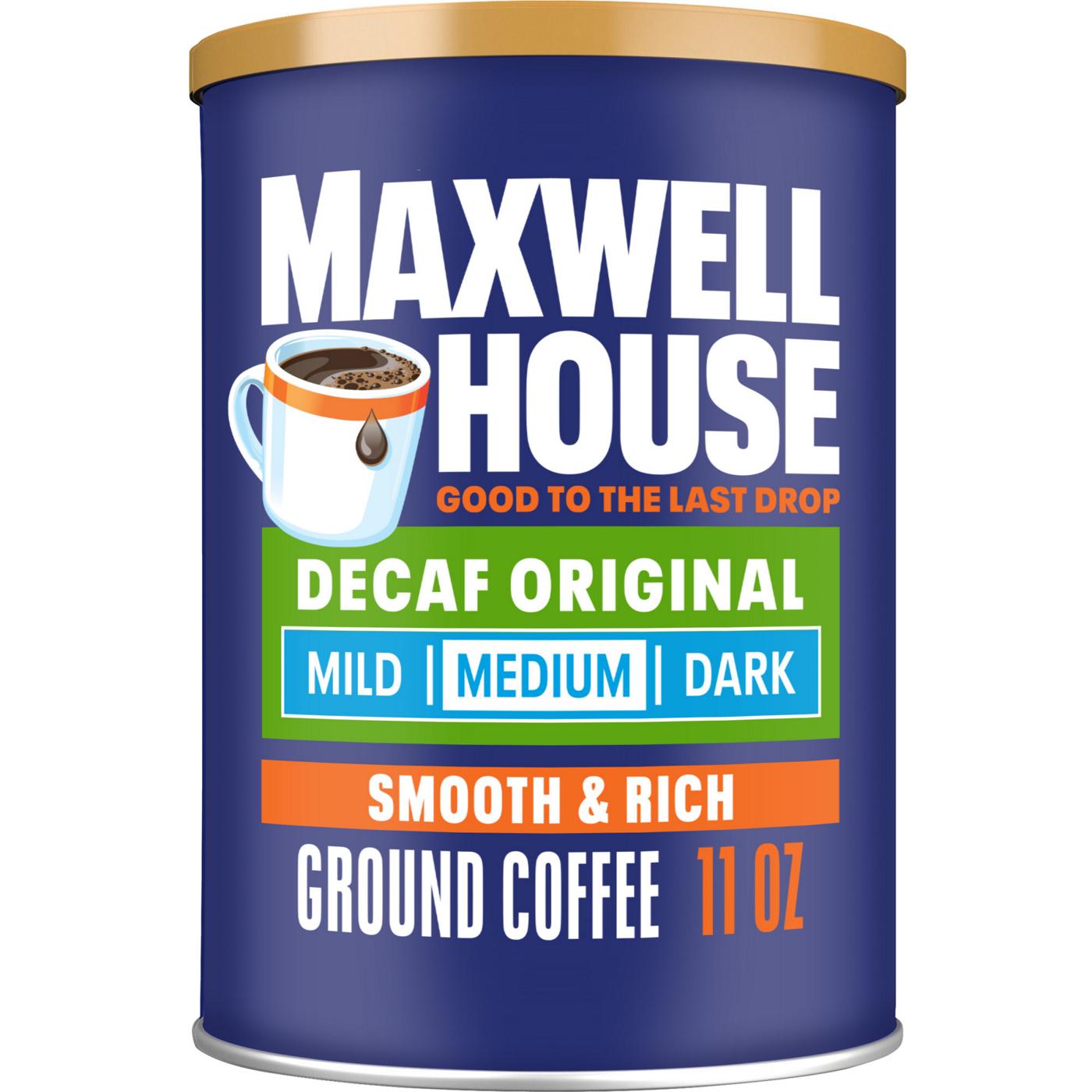 Maxwell House Original Medium Roast Decaf Ground Coffee; image 1 of 5