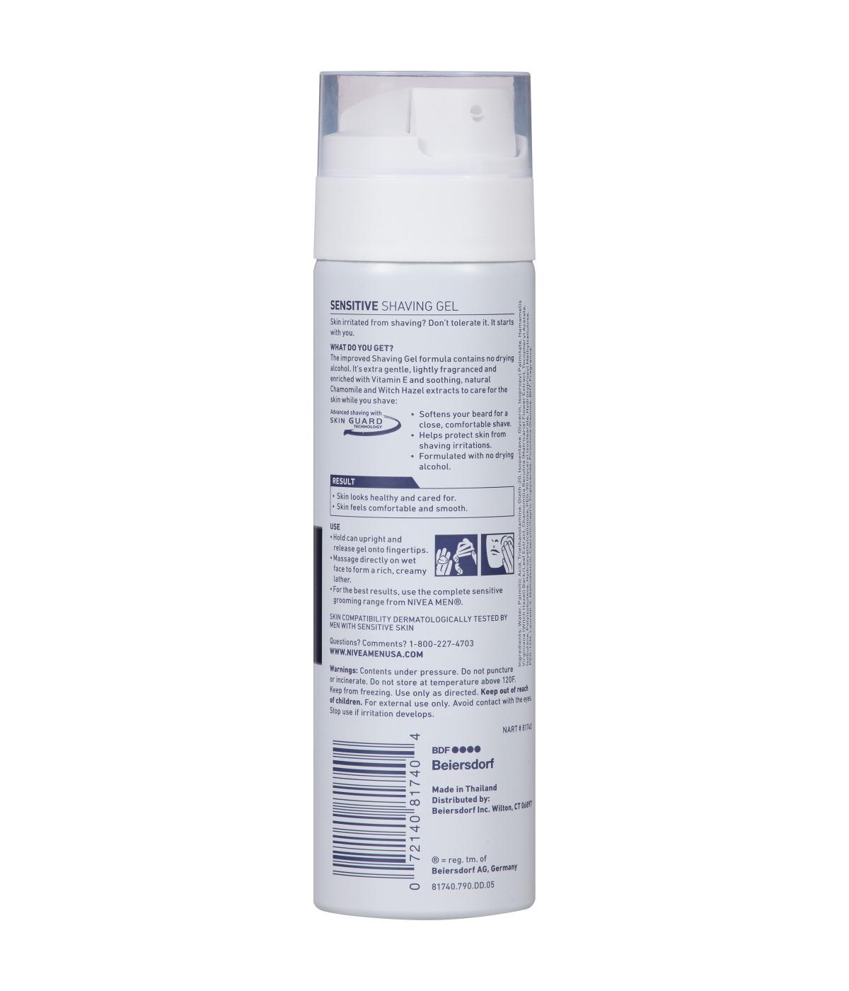 NIVEA Men Sensitive Shaving Gel Aerosol Can; image 3 of 3
