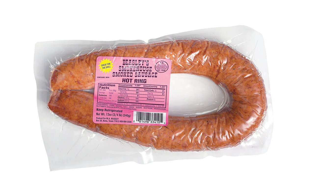 Beasley's Hot Pork Sausage Ring Shop Sausage at HEB