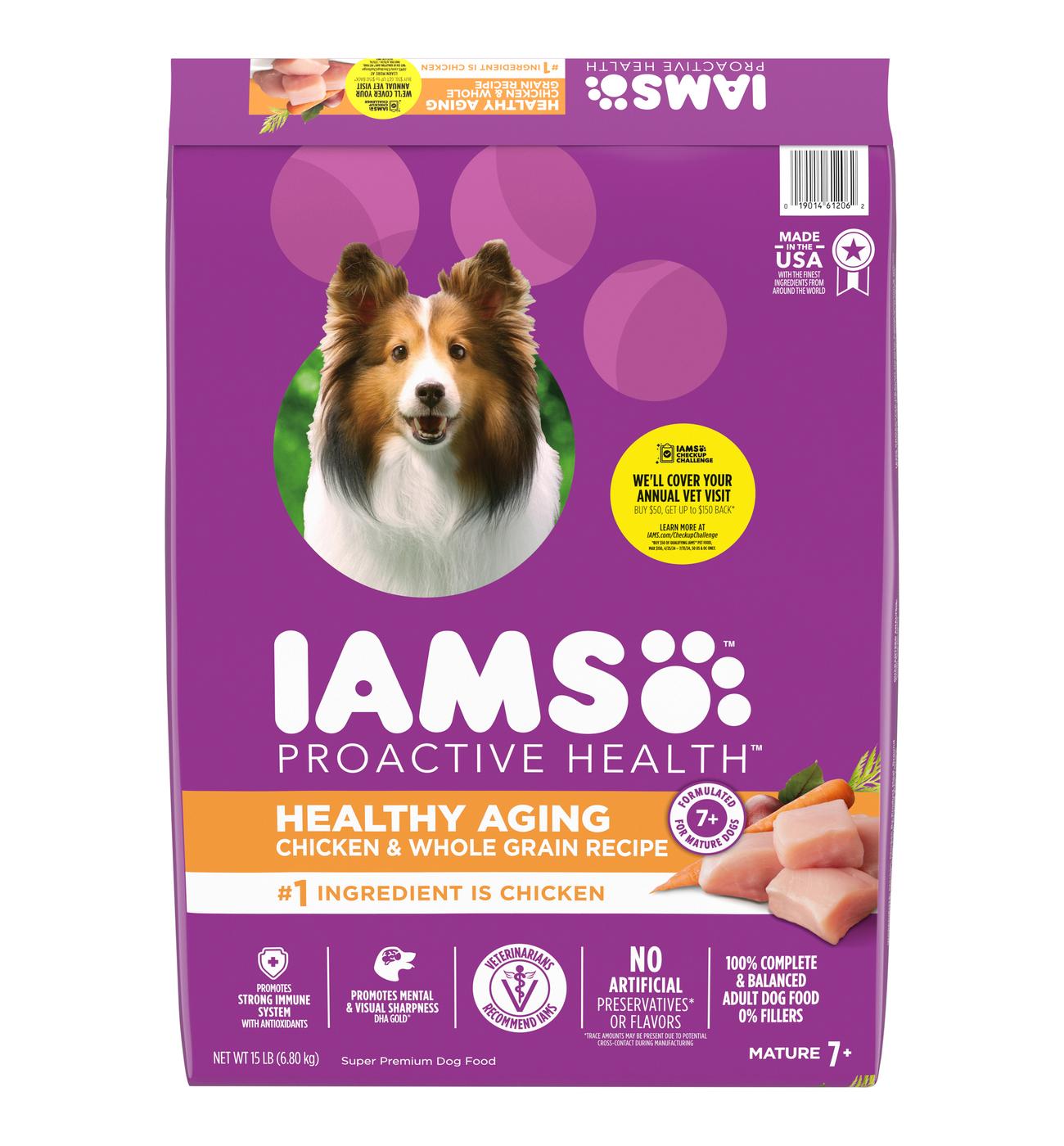 IAMS Mature Adult Dry Dog Food for Senior Dogs with Real Chicken; image 1 of 3