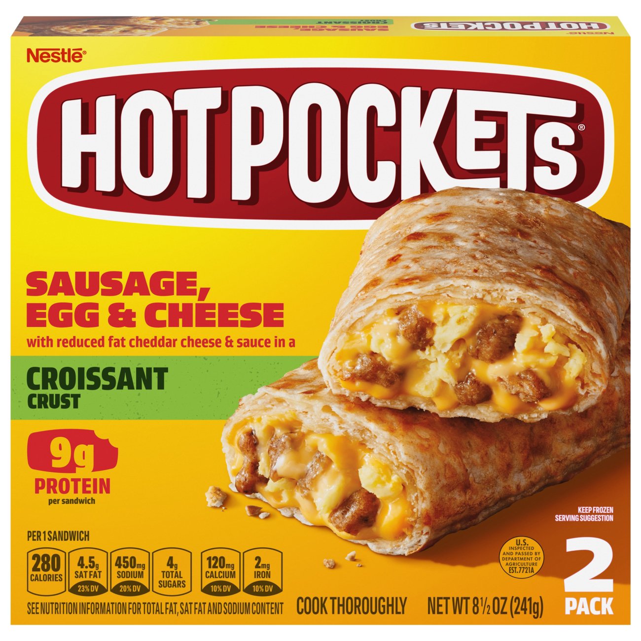 Hot Pockets Sausage Egg & Cheese Sandwiches Shop Entrees & Sides at HEB