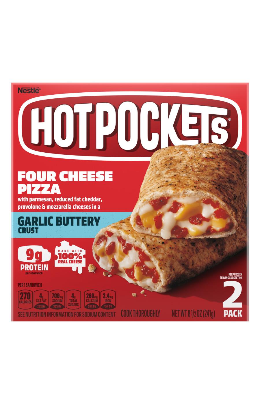Hot Pockets Four Cheese Pizza Frozen Snacks; image 1 of 6
