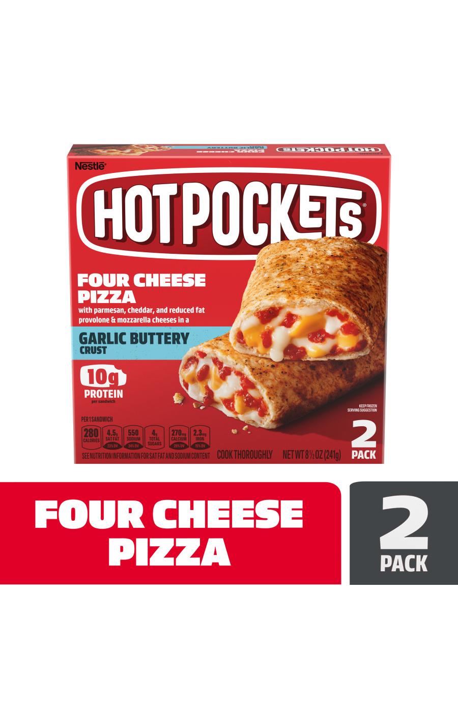 Hot Pockets Four Cheese Pizza Frozen Snacks; image 2 of 6