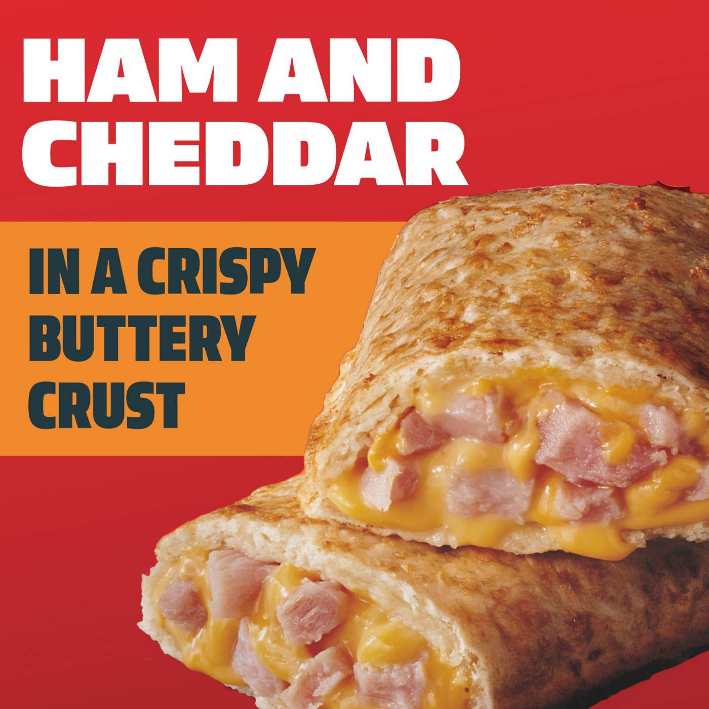 Hot Pockets Hickory Ham & Cheddar Frozen Sandwiches - Crispy Buttery Crust; image 2 of 8