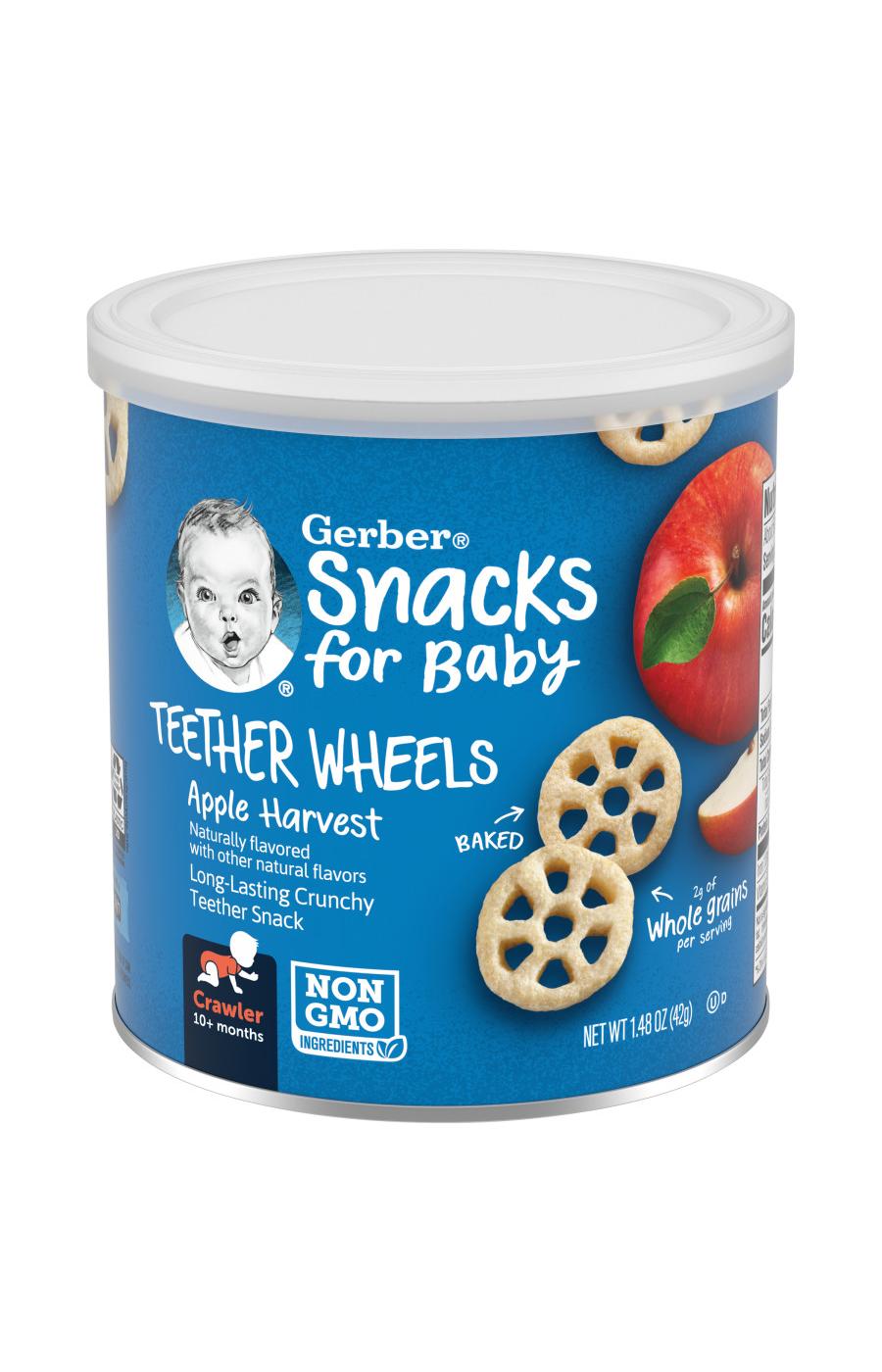 Gerber Snacks for Baby Teether Wheels - Apple Harvest; image 1 of 8