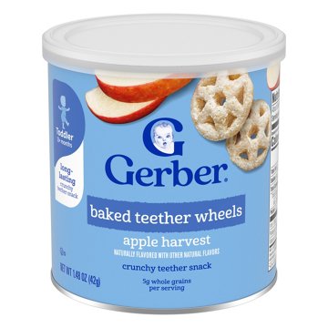 Gerber Snacks for Baby Teether Wheels - Apple Harvest