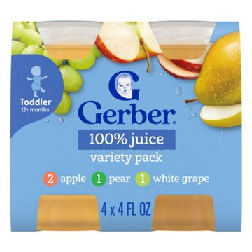 Gerber Fruit Juice - Variety Pack, 4 pk