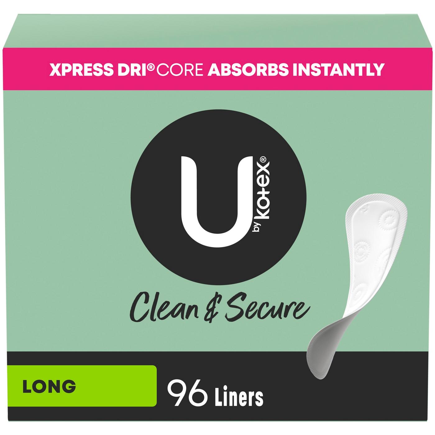 U By Kotex Clean & Secure Panty Liners - Light Absorbency; image 1 of 8