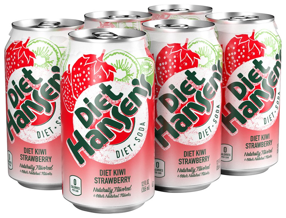 Hansen's Kiwi Strawberry Diet Soda 12 oz Cans - Shop Soda at H-E-B