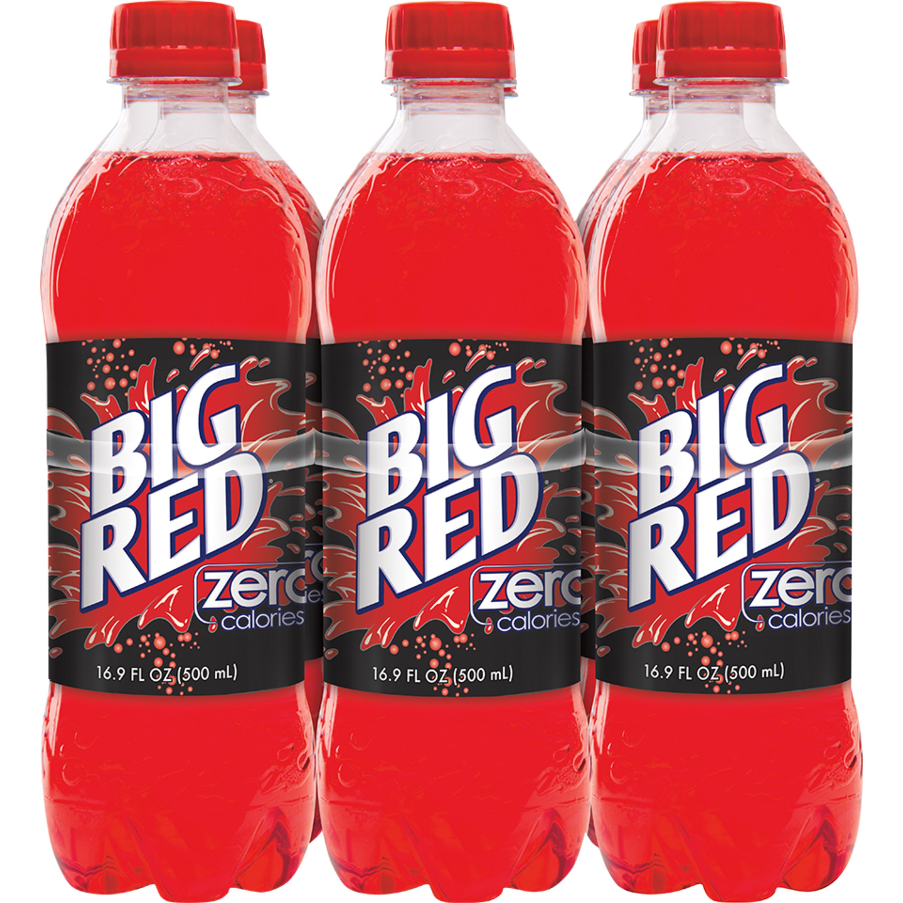 Big Red Zero Soda 16.9 oz Bottles