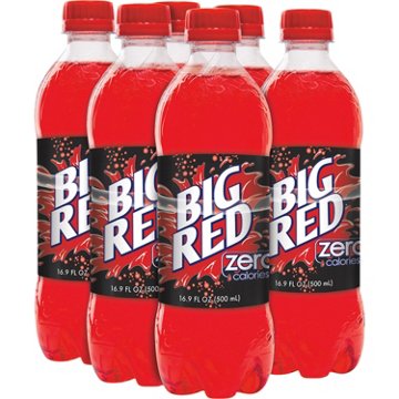 Big Red Zero Soda 6 pk Bottles, 16.9 oz