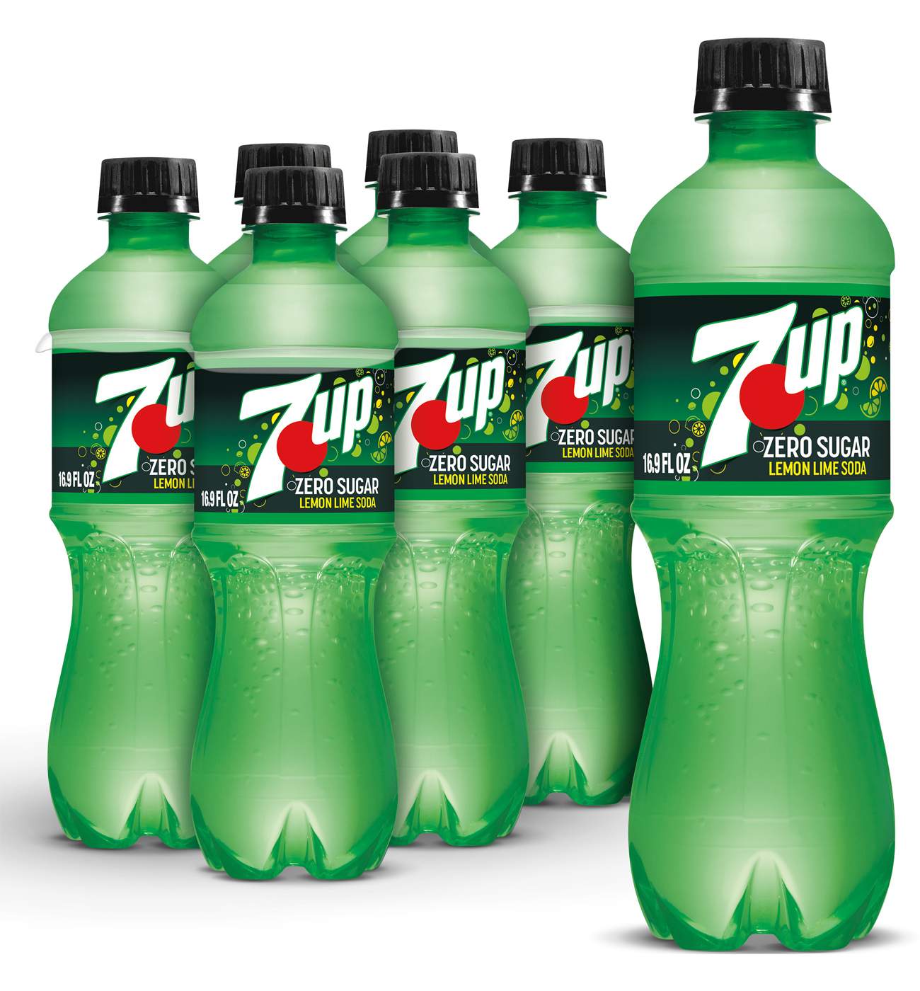 7UP Zero Sugar Caffeine Free Lemon Lime Soda 6 pk Bottles; image 1 of 6