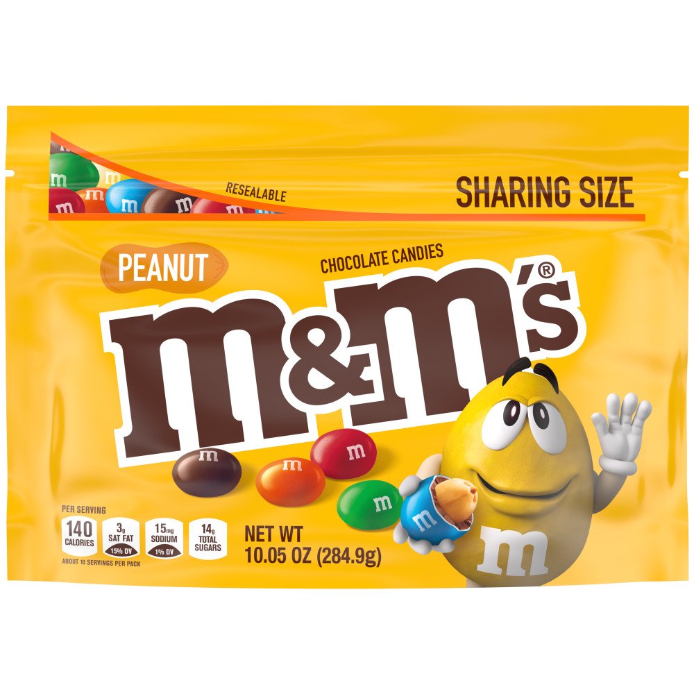 255.2g Bag Peanut Butter Flavour M&Ms MNMs m and ms American Chocolate  Candy