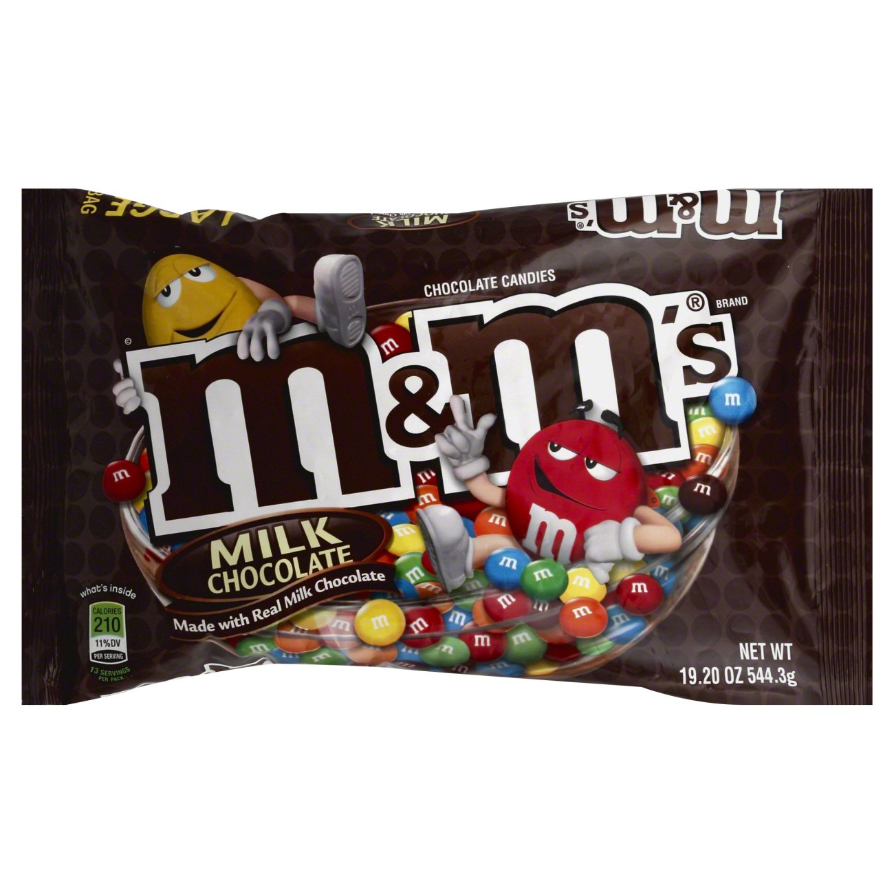 M&M's Milk Chocolate Candies Fun Size Pouches Bag, 21pc