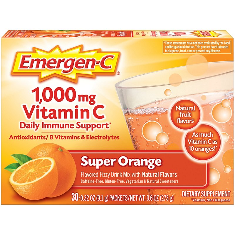 Emergen-C Vitamin C 1000Mg Powder Super Orange - Shop ...
