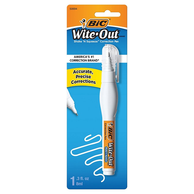bic wite out shake n squeeze correction pen