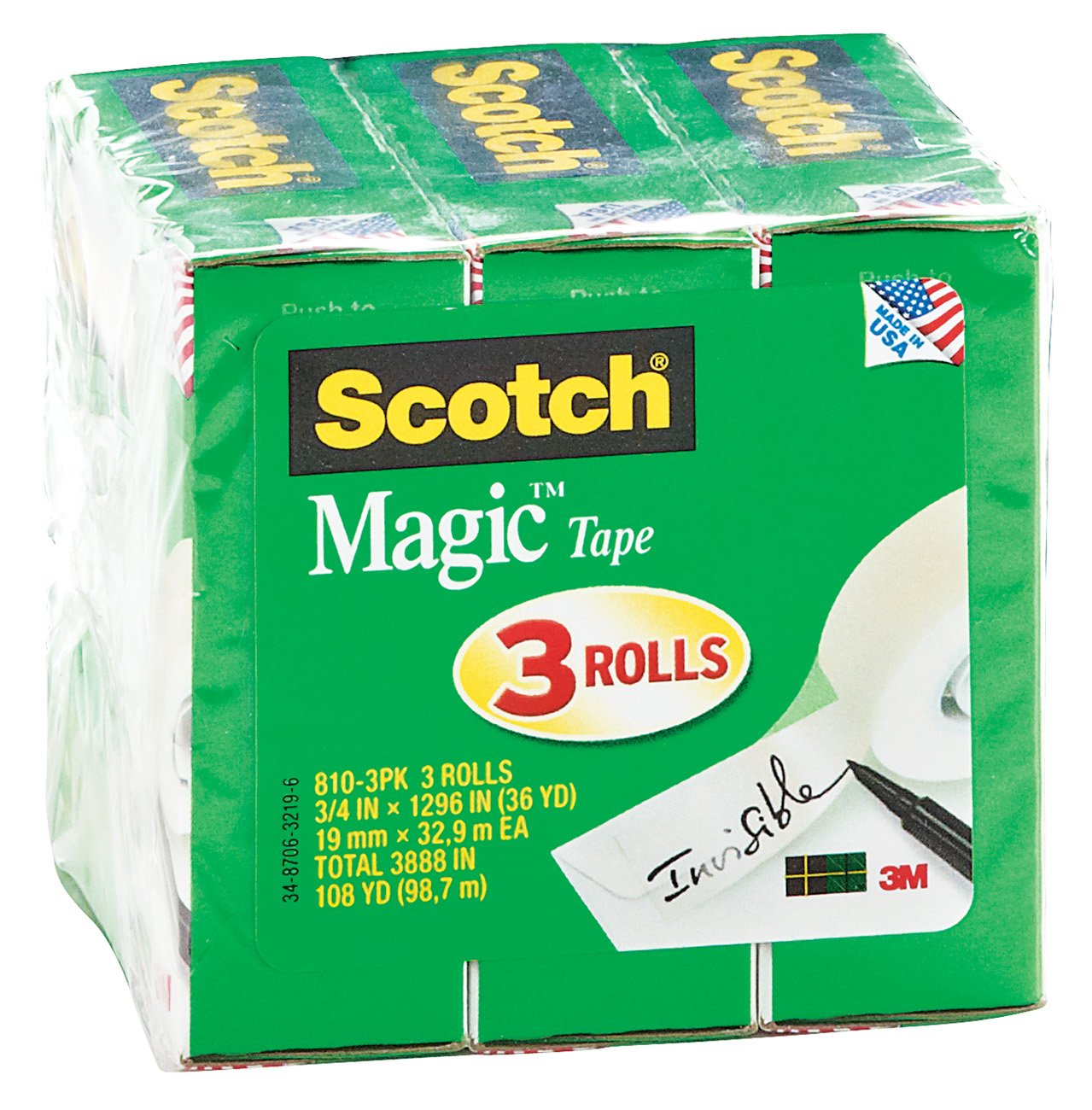 Scotch 3 Permanent Double-Sided Tape Dispenser Rolls - Shop Tape at H-E-B